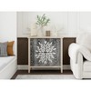 Vynxaria 2-Door Carved Storage Cabinet with Adjustable shelf, Accent Furniture for Living Room, Hallway, Kitchen - 2 of 4