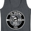 Women's Disney Mickey Mouse Original Badge Graphic Racerback Tank - Heather Charcoal - X-Large - 2 of 4
