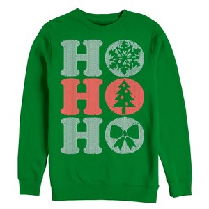 Women's CHIN UP Christmas Ho Ho Ho Stitch Print Sweatshirt - 1 of 3