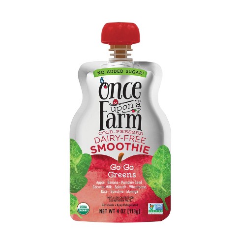 Once Upon A Farm Organic Go Go Greens Kids Dairy-Free Smoothie - 4oz ...
