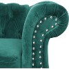ORRD Chesterfield Sofa Faux Leather, Modern PU Tufted Couch 3 Seater with Rolled Arms and Nailhead for Living Room, Bedroom - 4 of 4