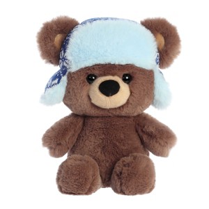 Aurora Medium Baby Bear Bentley Holiday Festive Stuffed Animal Brown 12" - 1 of 4