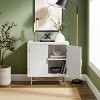 Art Leon Modern Wood Cabinet Sideboard with Textured Door Decoration - 2 of 4