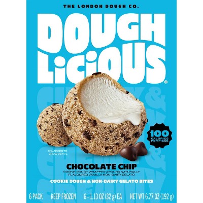 Doughlicious Chocolate Chip Frozen Cookie Dough & Gelato Bites - 7.2oz/6ct