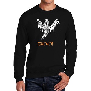 LA Pop Art Halloween Ghost - Men's Word Art Crewneck Sweatshirt - 1 of 4