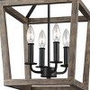 Generation Lighting Gannet 12" 4-Light Oak and Iron Pendant Light - 3 of 3