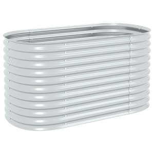 vidaXL Garden Raised Bed, Garden Planter for Flowers and, Galvanized Steel - 1 of 4
