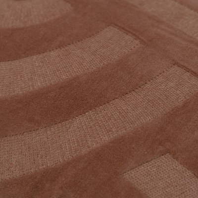 Camel Cotton Velvet Embroidered Lumbar Throw Pillow 14"x26"