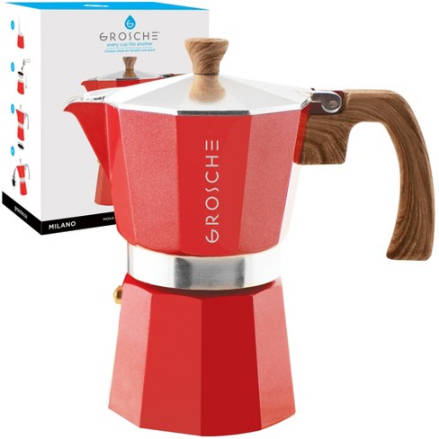 Grosche Milano Stovetop Espresso Maker Moka Pot 6 Espresso Cup Size 9.3oz,  Blue : Target