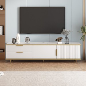 TV Stand For 65+ Inch TV, Entertainment Center TV Media Console Table, With 2 Drawers 2 Cabinets, TV Console Cabinet Furniture For Living Room Bedroom - 1 of 4