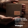 Wrangler Men’s Bifold Wallet Genuine Leather Branded Wallet, RFID Blocking, Casual Everyday 10-20 Cards Purse with AirTag Holder, Men's Accessories - 3 of 4