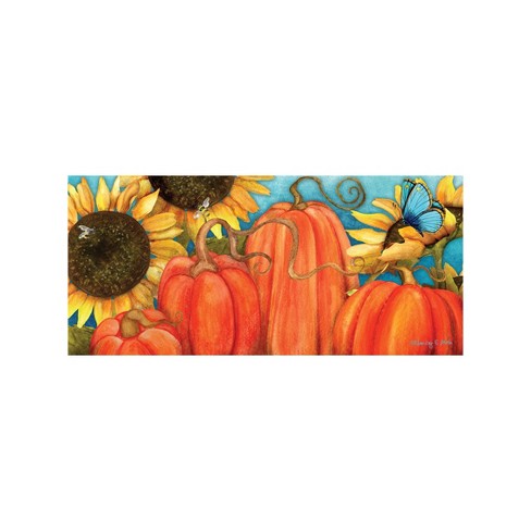 Evergreen Pumpkin Home Coir Mat