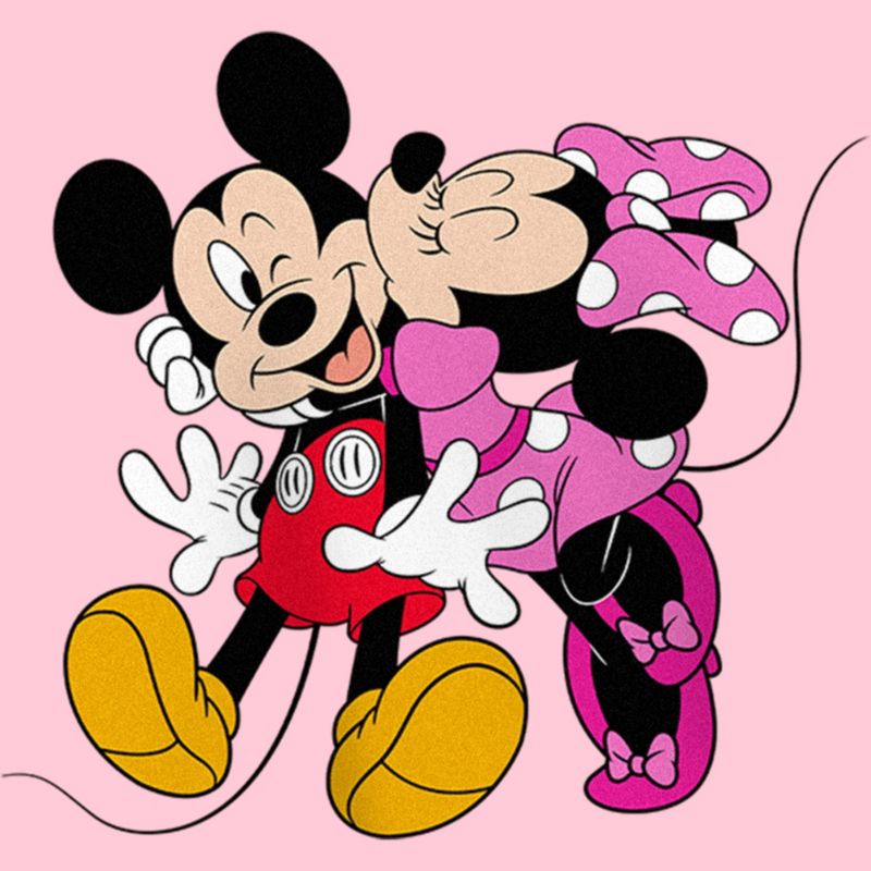 Girl's Mickey & Friends Minnie Kiss Couple T-Shirt, 2 of 5
