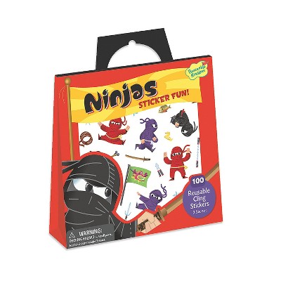 MindWare Ninjas Reusable Sticker Tote - Stickers - 102 Pieces