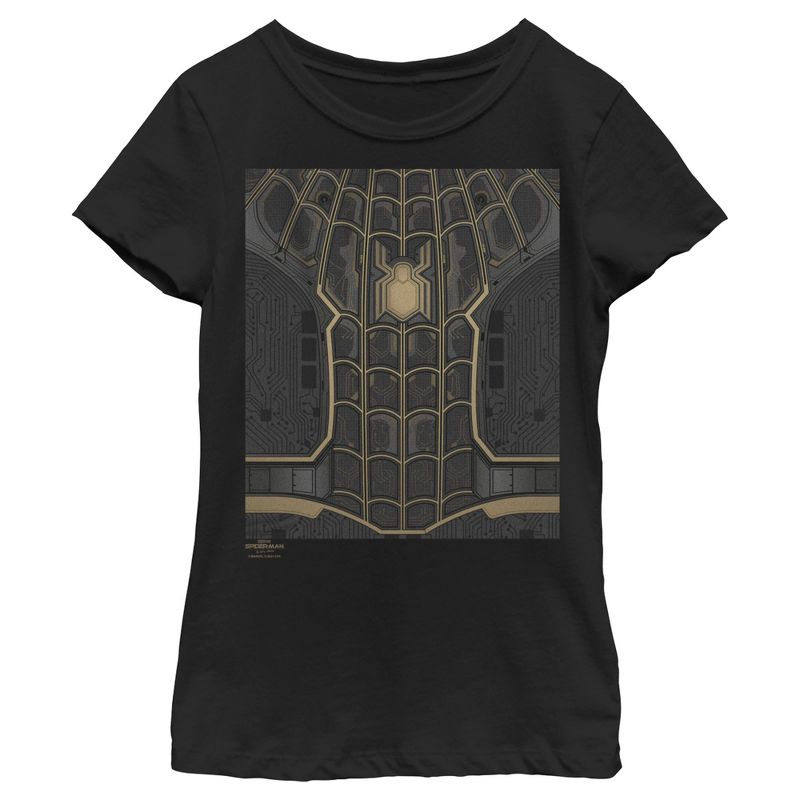 Girl's Marvel Spider-Man: No Way Home Black Suit T-Shirt, 1 of 5