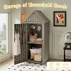Lockable Outdoor Storage Shed, Waterproof & Heavy-Duty Resin Garden Tool Cabinet, Weather-Resistant for Secure Patio, Backyard, and Garage Use - Grey - 4 of 4