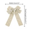 INSPIRE CHIC Women's Ribbon Lace Brooch Bow Vintage Tie Pin Clip Bow Tie with Pearls - 2 of 4