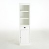 ModernLuxe Freestanding Display Cabinet with 1 Drawer, Farmhouse Storage Cabinet Wooden Organizer Pantry Retro Bookshelf Bookcase Hutch Cabinet, White - 4 of 4