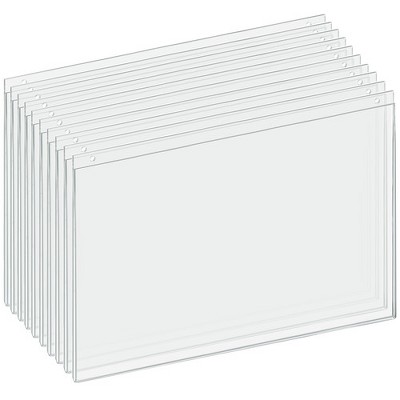 Azar Displays Clear Acrylic Wall Hanging Frame 17" Wide x 11'' High- Horizontal/Landscape, 10-Pack