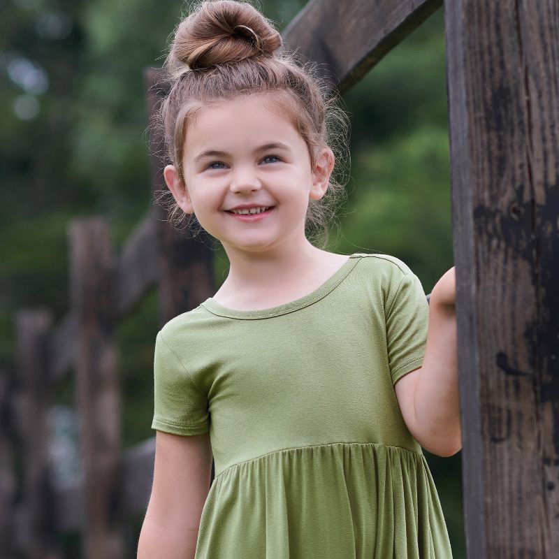 Gerber Toddler Girls' Short Sleeve Twirl Dress, 6 of 13