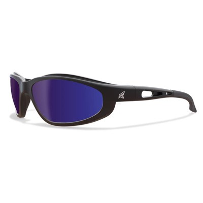 Edge Eyewear Dakura Safety Glasses Blue Mirror Lens Black Frame