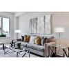 Cal Lighting 60W X 2 Lesinametal Floor Lamp with Linen Shade - 3 of 3