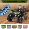 12V Kids Ride On Truck Car with Remote Control, Spring Suspension, 3 Speeds, LED Lights, Parent Safety Brake - 3 of 4