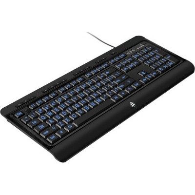 Aluratek Large Print Tri-Color Illuminated USB Keyboard - Cable Connectivity - USB Interface - English, French - PC