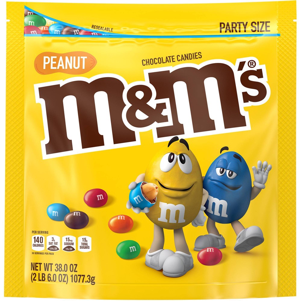 UPC 040000324379 product image for M&M's Party Size Peanut Chocolate Candies - 38oz | upcitemdb.com