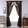 Kate Aurora Satin Semi Sheer Complete 5 Piece Window in a Bag Attached Curtain Set - 3 of 4