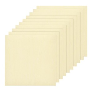 Unique Bargains Unfinished Smooth Surface Grain Laser Cutting Basswood Sheet 10 Pcs - 1 of 4