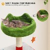 Christmas Cat Tree Tower for Indoor Cats, 75in Multi-Level Cat Climbing Tower with Cat Condos, Top Perches, Hammock - 4 of 4