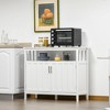 Sideboard Buffet Cabinet Bar Cabinet with 2 Doors and Adjustable Shelves, Console Table for Kitchen Entryway Living Room - 4 of 4