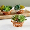 Bright Creations 24 Pack Mini Woven Baskets for Treats and Easter Decor, Brown (3.1 x 1.2 Inches) - 2 of 4