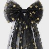 Glitter Star Bow Hair Clip - Black - 3 of 3