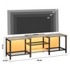67" TV Stand with LED Lights for 55–75" TVs, Large Entertainment Center with Power Outlets & Storage - 3 of 4