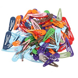 Unique Bargains Girl's Metal Hair Clips Multicolor 100 Pcs - 1 of 4