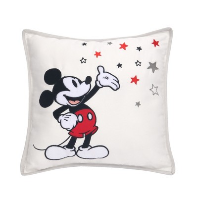 Lambs & Ivy Disney Baby Magical Mickey Mouse Decorative Throw Pillow - White