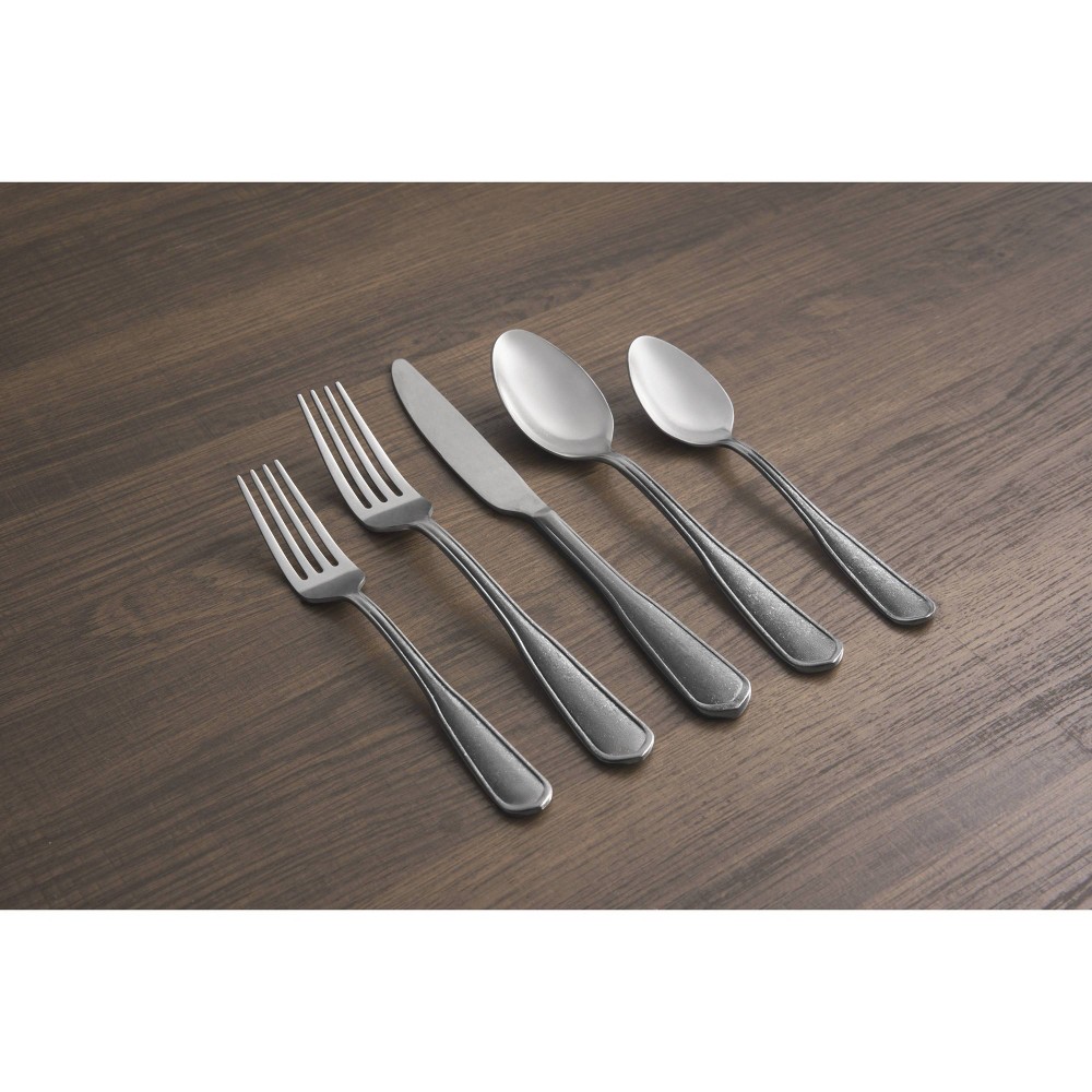 Photos - Cutlery Set Cambridge Silversmith 20pc Hailee Rumble Flatware Set Black