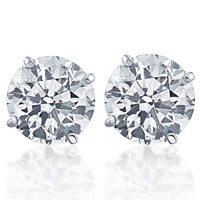 Pompeii3 Screw Back 1 Ct T.W. Genuine Diamond Studs Available in 14k White or Yellow Gold