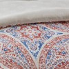 5pc King Medallion Bedding Set Red/Blue - 4 of 4