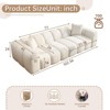 SYFERLORY 102.36"Luxury Modern Upholstered Sofa For Living Room, Square Arm and 3 Seater Sofa,No Assembly Needed(Chenille Fabric,White) - 4 of 4