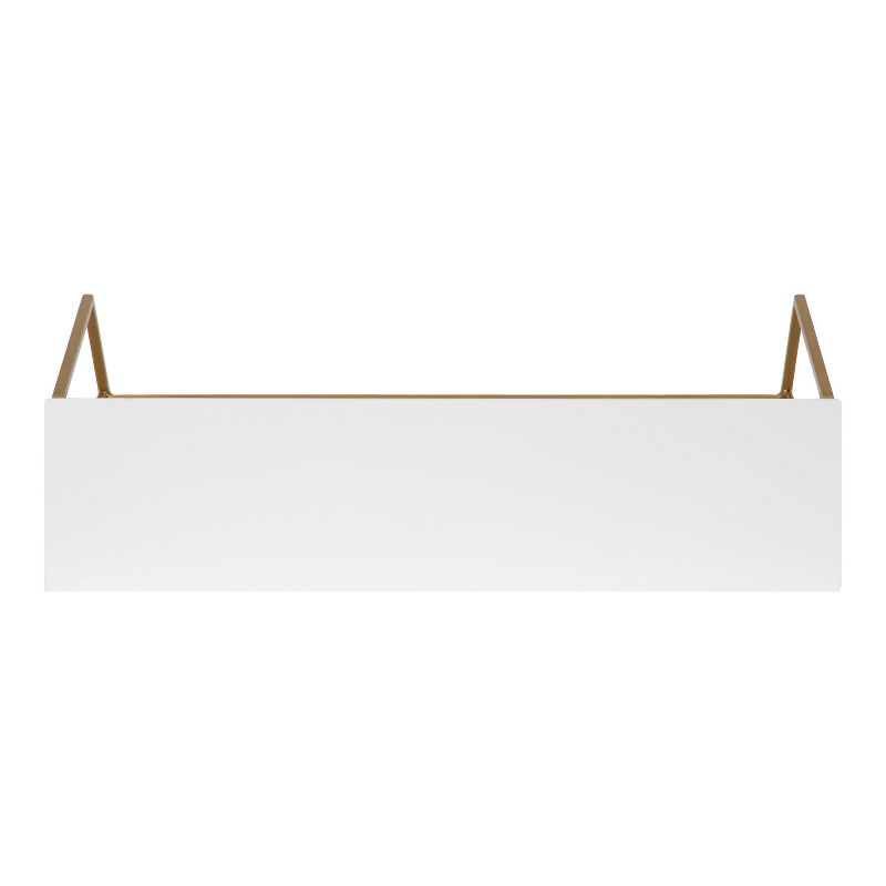 21&#34; x 11&#34; Brost Wood/Metal Decorative Wall Shelf White/Gold - Kate &#38; Laurel All Things Decor, 6 of 10