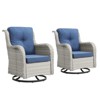 Gymojoy Outdoor Swivel Patio Chairs All-Weather Patio Swivel Glider Chairs Set of 2 - 3 of 4