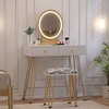 Vanity Desk, Makeup Vanity Desk with Touch Light Mirror - 3 of 4