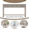 PAGED Distressed Solid Timber Console Table with 4 Drawers and Bottom Shelf, Rustic Narrow Entryway Table, 60" Long Sofa Table for Entryway - 3 of 4