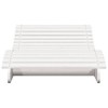 vidaXL Sun Lounger - White Pine Wood Chaise Lounge Chair for Outdoor/Garden/Patio - 80.7"x31.5"x12.4" - Ergonomic S-Shape Daybed - 4 of 4