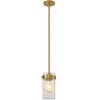 POWLIG 4.72" Modern Pendant Light with Glass Shade, Height Adjustable Chandelier for Kitchen Island, Dining Room or Entryway - 3 of 4