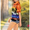 LA LEELA Hawaiian Shirts Womens Funky Vacation Button Up Casual Summer Beach Party Blouse Tops Short Sleeve Shirts Coverup for Women - 4 of 4