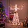 Costway 5 FT Pre-Lit Christmas Angel 3D Glittered Decoration with Halo Bow & 100 Lights - 3 of 4